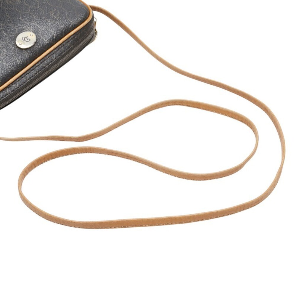 Dior logo crossbody shoulder bag black brown leather - Picture 8 of 9